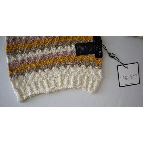 Laundry by Shelli Segal Women's O/S Misty Rose Striped Popcorn Knit Scarf - Picture 3 of 10